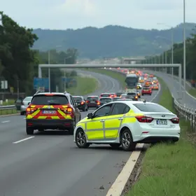 engavetamento rodovia Fernão Dias