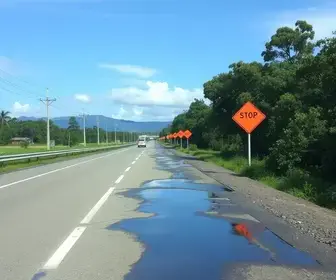 Óleo na pista interdita Rodovia Fernão Dias
